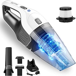 Holife 7000Pa Handstaubsauger Akku Beutellos, Testsieger Endnote 2,0 gut, 14,8V Handsauger (Nass & Trocken, Automatische Abschaltung, 2-3Std. Ladezeit, 2 Hepa Filter) für Autos Zuhause Camping