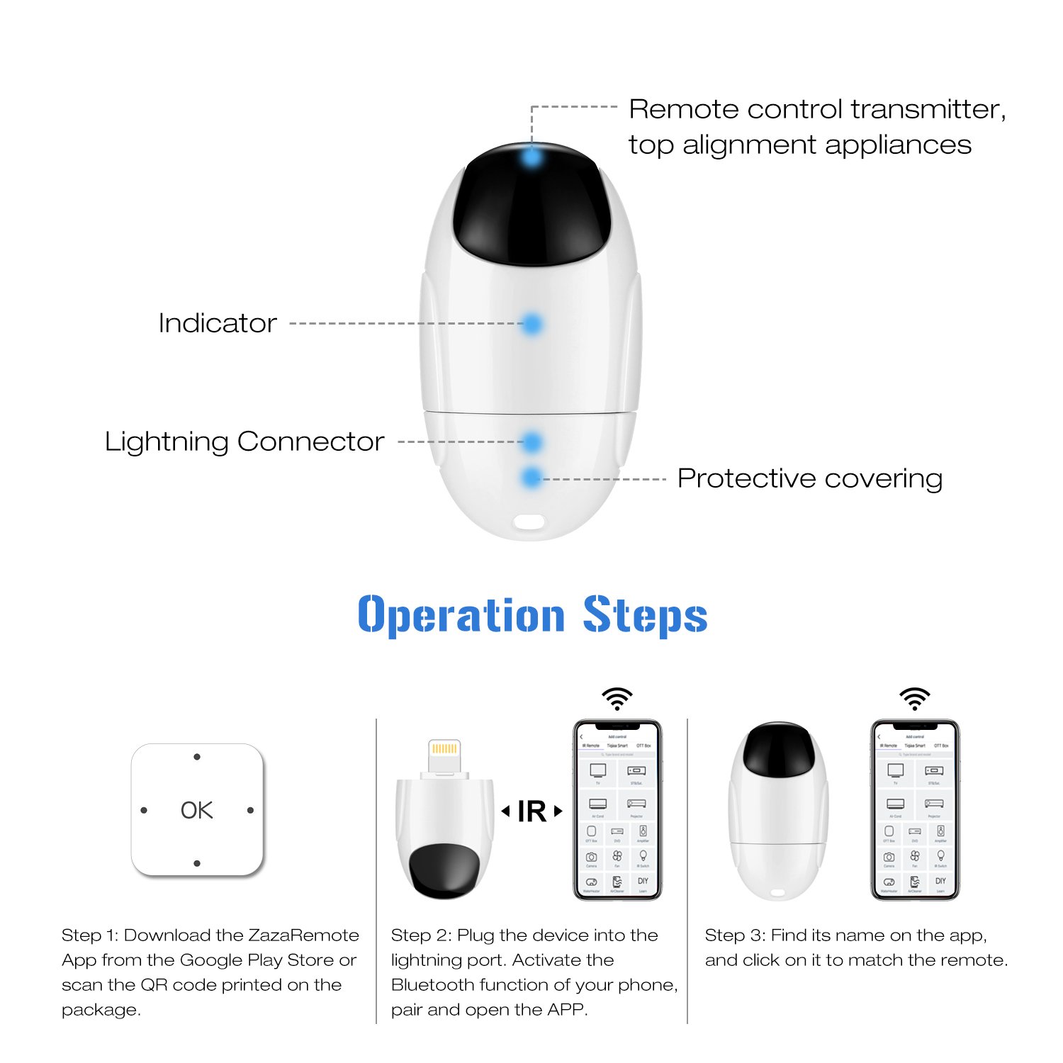 MeGa Mini Smart - Mando a Distancia Bluetooth para Apple iPhone 5 ...