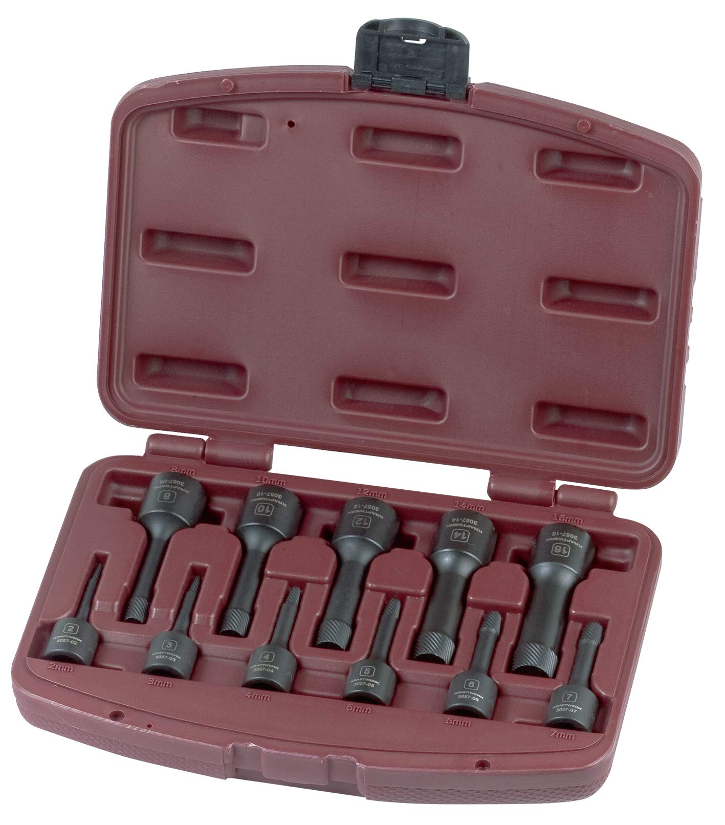 Kraftwerk 3057 11-Piece Bolt Extractor Set 2-16 mm