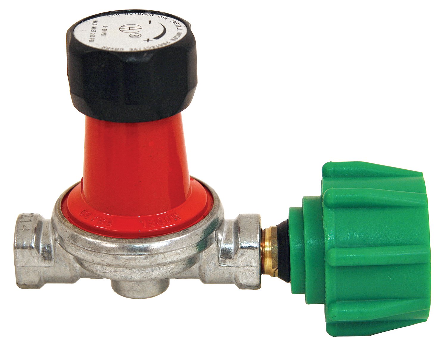 Bayou Classic 7850 0-30 PSI Adjustable High-Pressure Propane Regulator for 1/4-Inch Inlets and Outlets