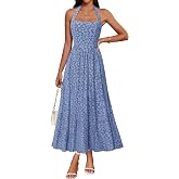 IWD Backless Dress for Women with Jacquard for Summer | Flowy A Line, Floral Textured, Adjustable Halter, Fitted High Waist Sleeveless, Casual Formal Cocktail, Side Pockets