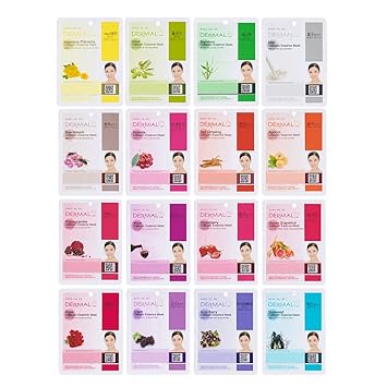 Download Amazon Com Dermal Korea Collagen Essence Full Face Facial Mask Sheet 16 Combo B Pack Beauty Yellowimages Mockups