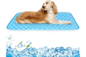 NAMOTEK Large Washable Dog Cooling Mat Ice Silk Cooling Mat for Pet Self Cooling Pad Blanket Dog Cooling Pad 39" Lx27.2 Wx0.48 Th