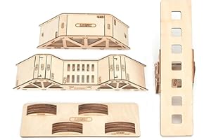 LDARC RC Crawler Obstacle Course: Climbing Kit with Canopy, Teeter Totter, Ramps, Rolling Roads for X43 Crawler/M58 Buggy RC 