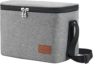 Aosbos Lunch Bags for Women Men Insulated Lunch Box Adult Food Container for Work Cooler Bag 7.5L Grey