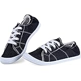 COASIS Women’s Slip-On Canvas Shoes with Arch Support Fashion Low Top Casual Sneakers Lace Up Classic Walking Shoes