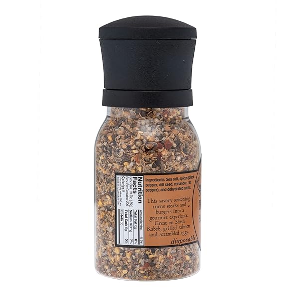 OLDE THOMPSON STEAK & BURGER SEASONING GRINDER, SAVORY BLEND FOR GRILLING, 6 OUNCE