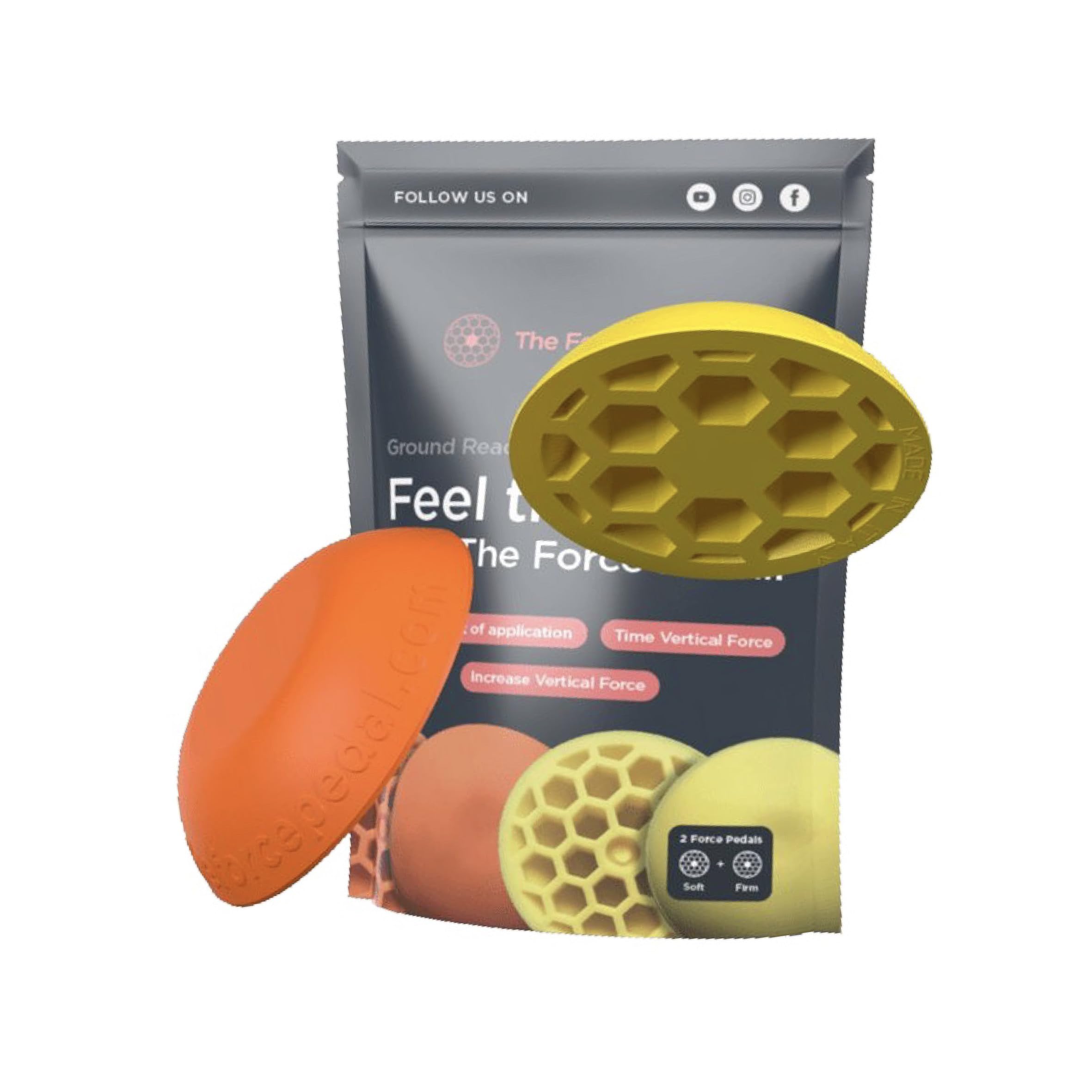 The Force Pedal - Golf Training Aid - Increase Club Head Speed - Ground Reaction Force and Stability - 2 Force Pedals