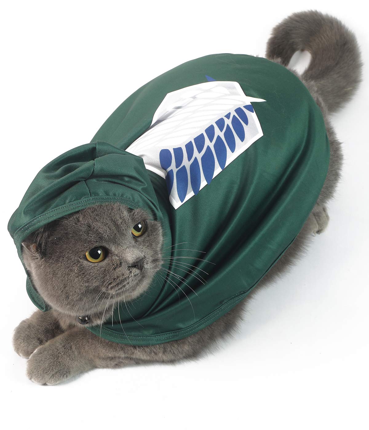 Impoosy Cat Halloween Costume Funny Puppy Clothing Kitten Cosplay Pet Clothes Small Dog Outfits (Large)