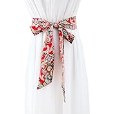 WENLOOY Women Skinny Scarf Belt, Ribbon Long Satin Belt Sash Necktie Neck Choker for Women
