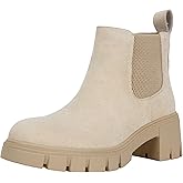 Vepose Women's 936 Chelsea Ankle Boots Platform Lug Sole Elastic Slip on Booties