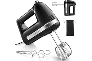 Z-DESDEMONA Electric Hand Mixer, Powerful Hand Mixer Electric Handheld with 304 Whisk, Dough Hook,Hand Held Mixer with Turbo 