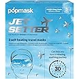Popmask Jet Setter Self-Heating Travel Eye Mask, Natural Heat Relief for Migraines, Headaches, Allergies, and Dry Eyes, 3 Individually Packaged Eye Masks