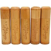 Set of 5 Small Bamboo Scattering Urns Tube for Human Ashes,Mini Bamboo Spreading Cremation Tube Urn for Pet Dog Cat Ashes