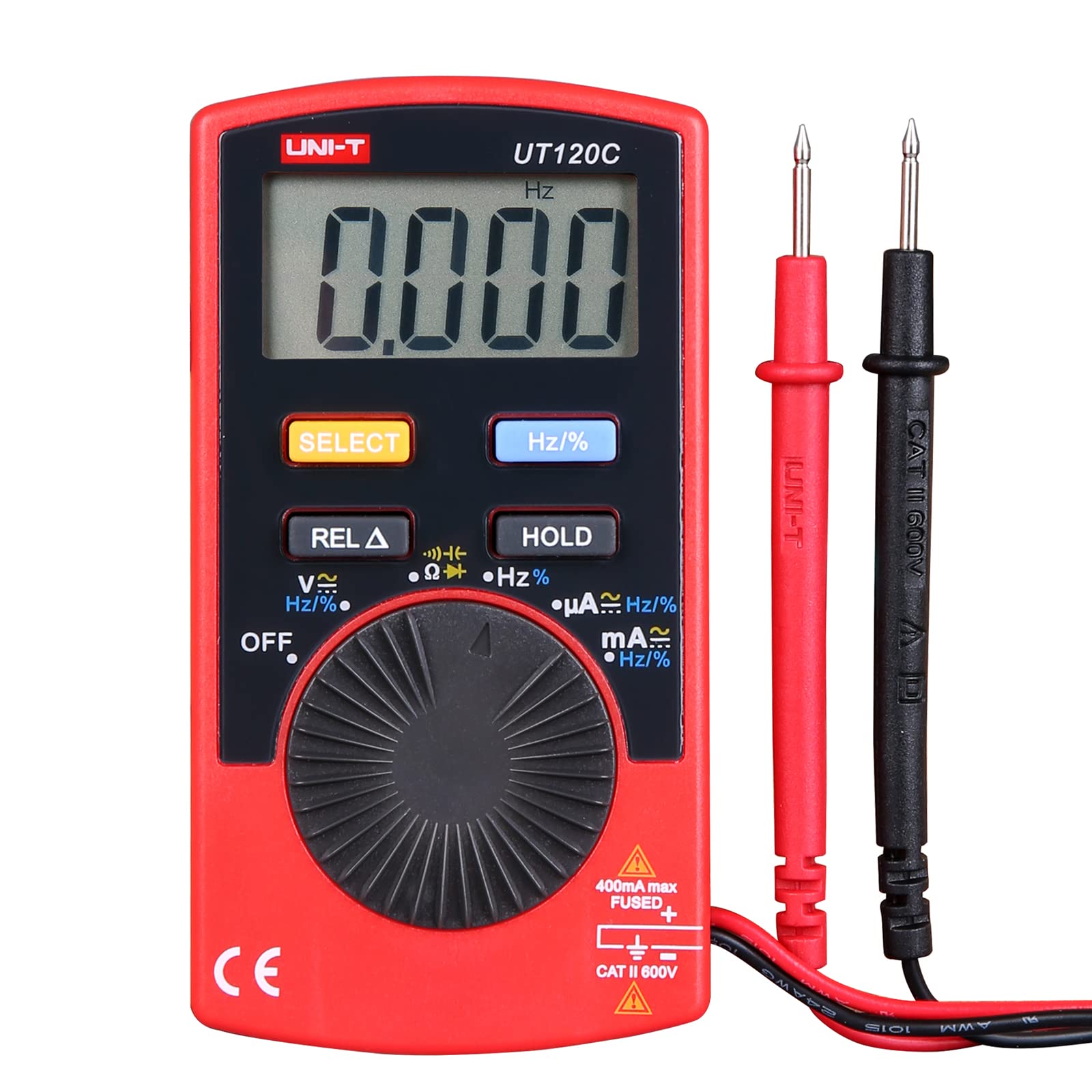 UT120C Pocket Format Style Digital Multimeter Auto Range Tester DC AC Voltage Diode Mini Electricity Meter LCD Display