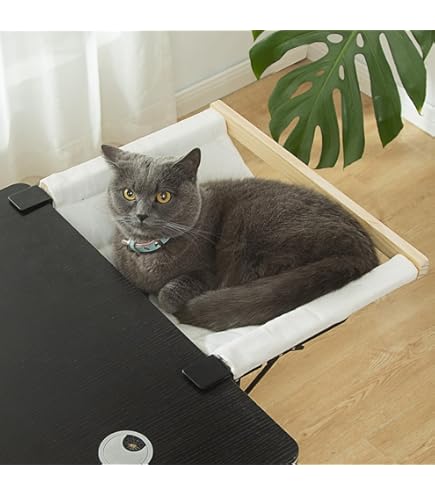 Cat Furniture Cat Desk Bed Cat Hammock For Desk, Soft Faux Fur