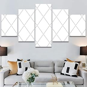 SIGNWIN 5 Panel Canvas Wall Art Modern Art...