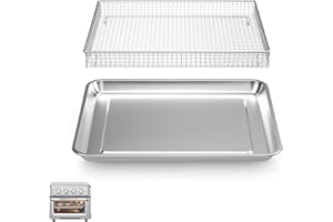 SETTLEDOWN Stainless Steel Air Fryer Basket and Tray,Compatible with Cuisinart TOA-60 TOA-65 TOA-70 Toaster Air Fryer Convection Oven