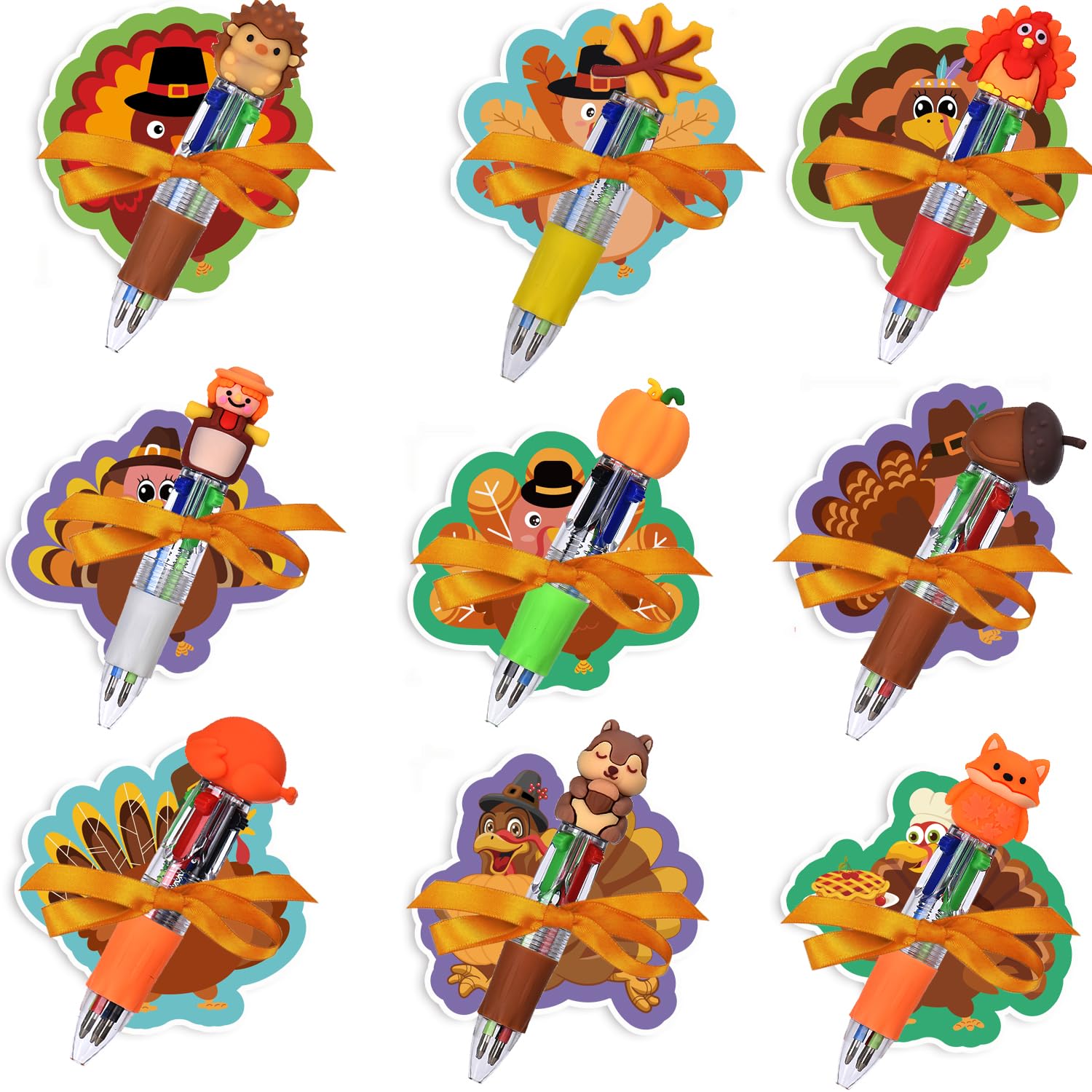 Photo 1 of 18Pack Fall Thanksgiving Sticky Notes and Pens Set,Thanksgiving Mini Ballpoint Pens Turkey Sticky Notes Pads with Ribbons Party Gifts Favors for Student Adults Office School Birthday Party Supplies
