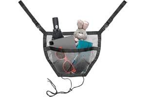 CAR CACHÉ Car Cache Purse Holder for Car - Net Pocket Organizer for Handbag Storage Between Seats - Dog Car Barrier - Car Accessories for Women and Men - Black