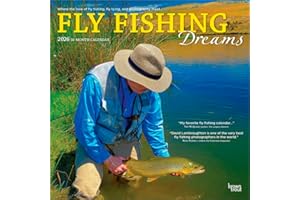 Fly Fishing Dreams OFFICIAL | 2026 12 x 24 Inch (Hanging) Monthly Square Wall Calendar | BrownTrout | River Lake Outdoor Sport
