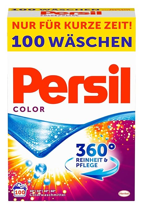 Persil Color Pulver, Colorwaschmittel, 360° Reinheit & Pflege, 1er Pack (1 x 100 Waschladungen)