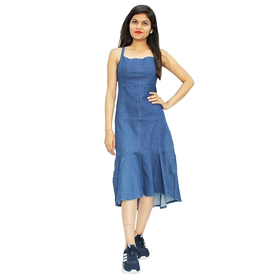 dungarees midi dress