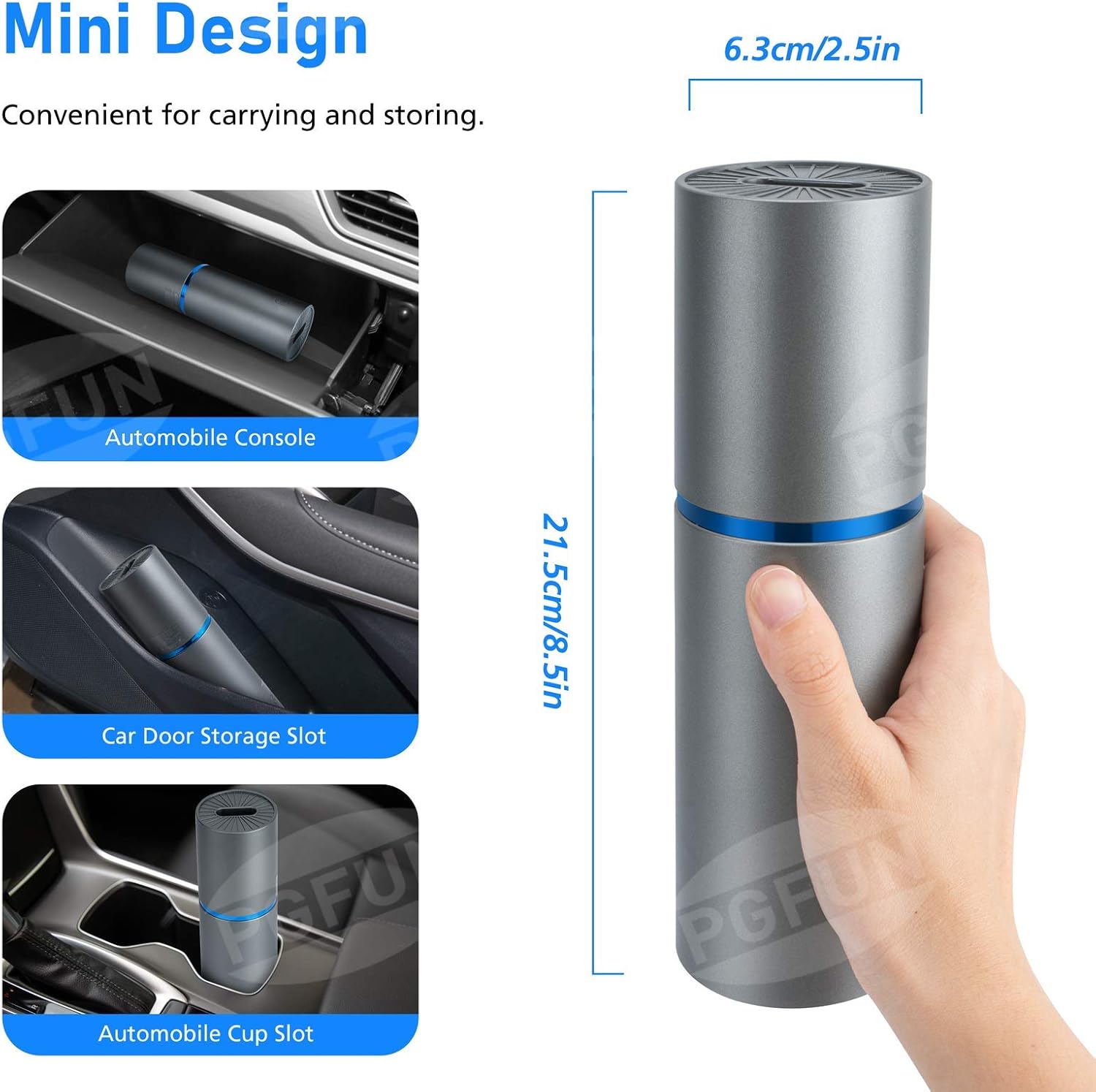 Mini Vacuum Cleaner - PGFUN Small Cordless Handheld Vacuums,USB Charging Lithium lon Dust Busters for Keyboard,Computer,Hairs,Car Interior and Other Crevices Cleaning: Home & Kitchen