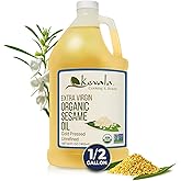 Kevala Organic Extra Virgin Sesame Oil - 64 fl oz - 1/2 Gal – Sesame Seed Organic – Cooking Oil – Cold Pressed - Unrefined
