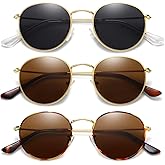 MEETSUN Round Polarized Sunglasses for Women Men Classic Retro Metal Frame Sun Glasses UV Protection