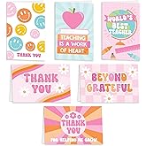 Hadley Designs Teacher Thank You Cards with Envelopes -24 Teacher Appreciation Cards Bulk, Cute Thank You Notes from Students, Teacher's Day End of School Year Christmas & Valentines Card for Teachers