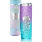 Onebttl Jellyfish Gifts for Women - 20oz/590ml Double Wall Vacuum Insulated Stainless Steel Skinny Tumblers Cups - Jellyfish Themed Gifts for Christmas - BP