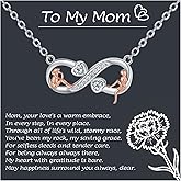 Homeair Valentine's Day Gifts for Her,Cute Necklace Gifts from Mom Daughter,Infinity Charm Necklace Anniversary Birthday Gift for Women Friend Bestie Mother Granddaughter