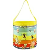 Spongebob Squarepants Boys Girls Collapsible Nylon Gift Basket Bucket Tote Bag