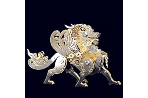 Microworld 3D Metal Puzzle, Mechanical Big Brave Troops 3D Metal Model Kits, Steel Warcraft Collection DIY Animal Brain Teasers Simple 3D Puzzles for Adult Home Decor Art Craft Gifts Toys