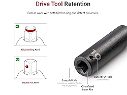 TEKTON 1/2 Inch Drive x 25 mm Deep 6-Point Impact