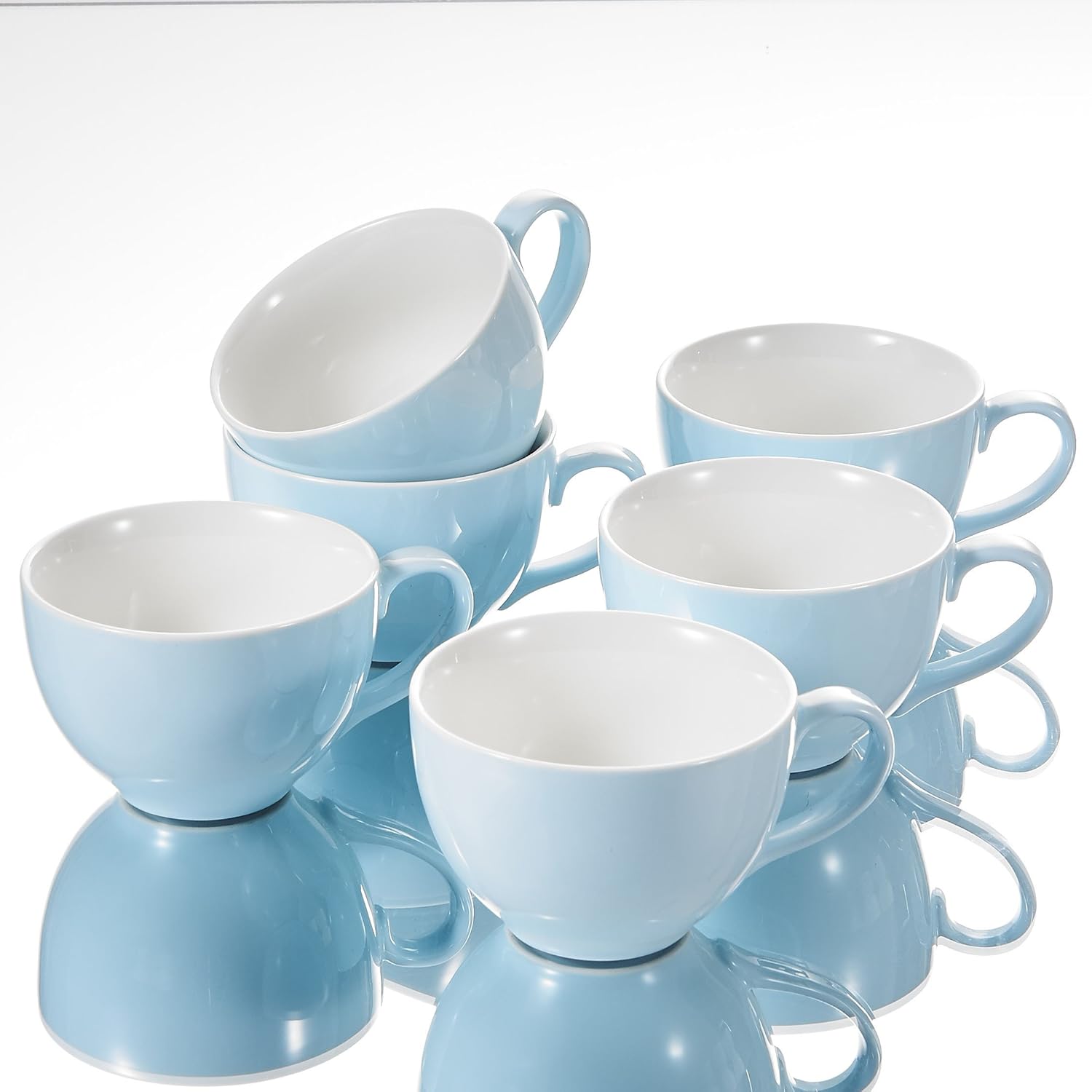 Panbado Set di Tazze Grandi Tazzine da Caffè Tazze da tè Servizi da Caffè Mugs in Porcellana