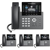 Business Phone System &ndash; Mission Machines G400C with Grandstream GXP2615 Phones, Includes 3 Months of Free Z-Cloud Phone Service AI-Ready VoIP Solution for Office Home, Mobile and PC (4 Phone Bundle)