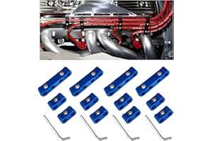 YTFRL 4PCS Car Engine Spark Plug Wire Separator Divider Set, Aluminum Alloy Spark Plug Wires Holder, Plugs Wire Divider Looms