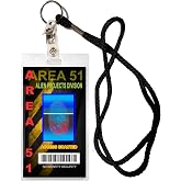 Area 51 Security Novelty Laminated Card with Lanyard Halloween Costume Movie Prop