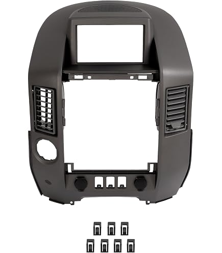 DNA Motoring Front Dash Radio Lid Speaker Center Console Bezel – Grey For 2004-2006 Titan Armada