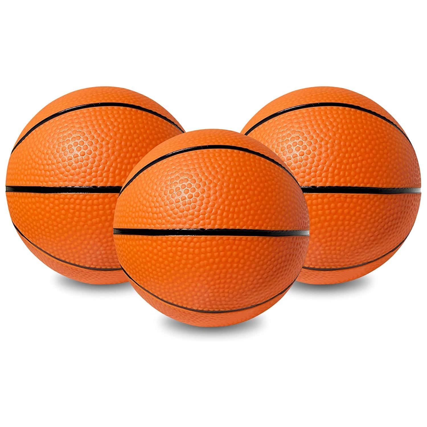 Photo 1 of *ONLY 1* Botabee 5-Inch Mini Basketball Balls Set of 3 - Ideally Sized for Boys, Toddlers - Indoor and Outdoor Pool Basketball for Mini Hoops - Exciting Over The Door Ball Games - Orange and Black