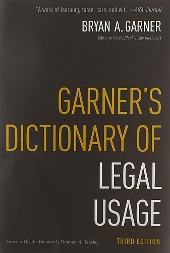 Download Garner's Dictionary of Legal Usage PDF