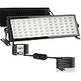 Plug in LED Shop Lights 200W 22000LM LED Outdoor Floodlight with Plug (9.86FT Cable+Switch) IP66 Waterproof Shop Lights for Garage, 6500K LED Shop Work Lights for House Workshop Warehouse