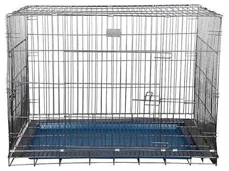 Jainsons Pet Products Metal Dog Cage 42 Inch for Labrador German Shepherd, Color- Black