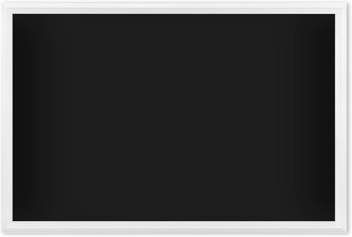 U Brands Magnetic Chalkboard, 30 x 20 Inches, White Wood Frame (2073U00-01), Black : Office Products