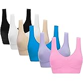 Vermilion Bird Women's 3 Pack Seamless Comfortable Sports Bra with Removable Pads
