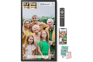 BSIMB Large Digital Picture Frame 21.5 Inch, Touchscreen 1920x1080 FHD WiFi Digital Photo Frame Electronic 32GB Remote Control, Share Pictures/Videos via App/USB/SD Easy Setup Gifts for Mom, Black