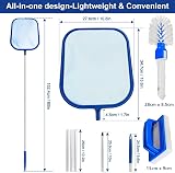 LATERN 150cm Hot Tub Cleaning Kit Telescopic Pole Fine Mesh Skimmer Brush Set view 5