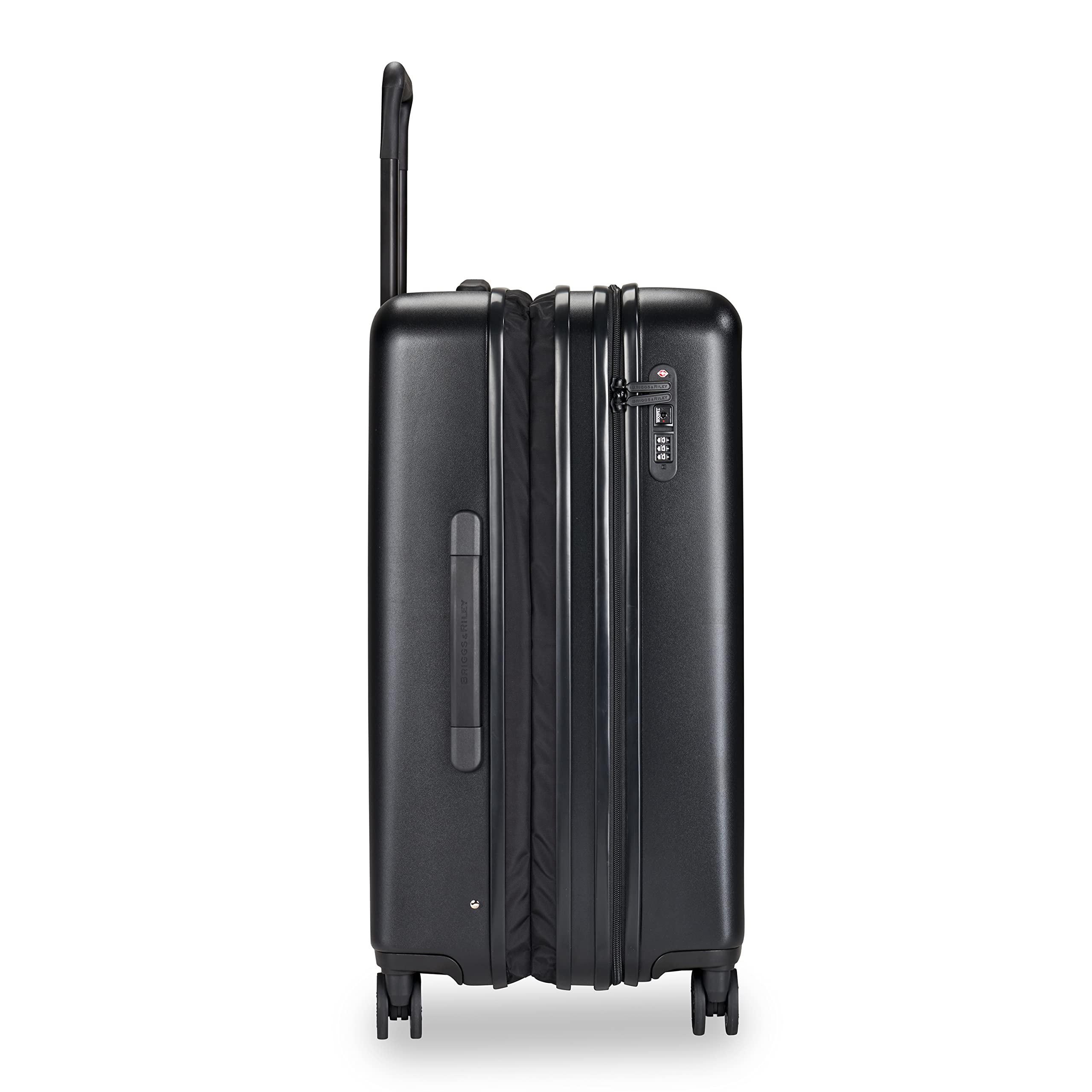 Briggs & Riley Sympatico Hardside Large Spinner Luggage, Matte Black, 27-Inch Checked